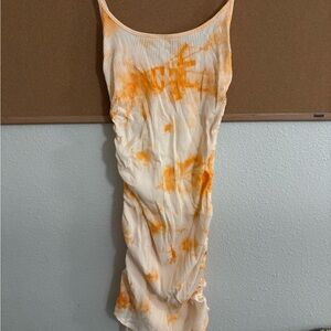 SHEIN | Orange Tie-Dye Adjustable Dress